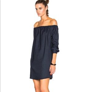 Rag & Bone Denim Off the Shoulder Dress